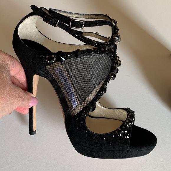 Super Rare Jimmy Choo Viola Crystals Sandals - Picture 7 of 16